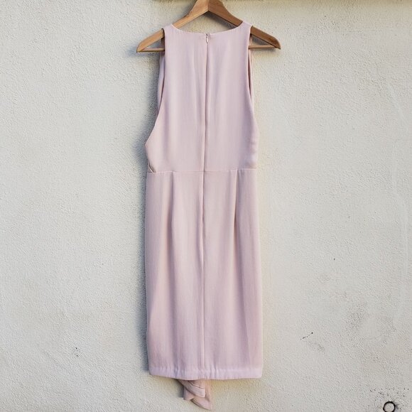 NWT NICHOLAS Deep V Crepe Dress in Ballet Pink - Picture 3 of 6